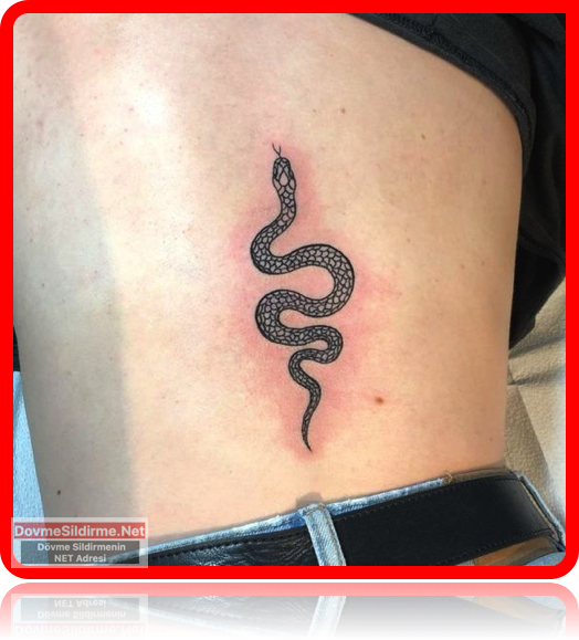 sırta yapılmış yılan dövmesi dövmeleri