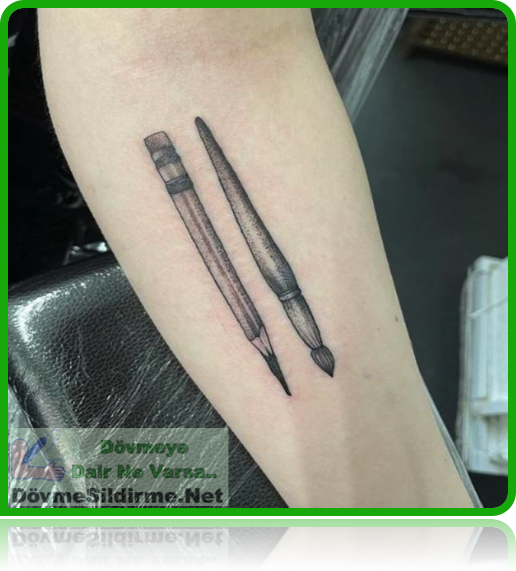 Kalem dövmesi, Kalem dövmesi modelleri, Kalem şeklinde dövmeler